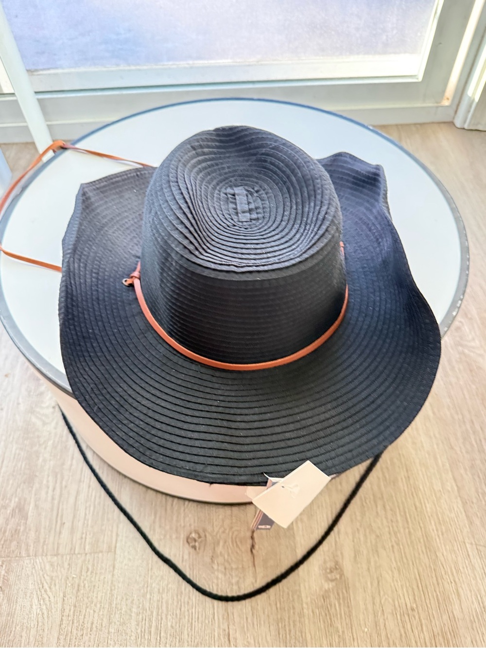 san diego hat company sadie black packable cowboy western summer sun hat OSF NEW - Picture 3 of 6